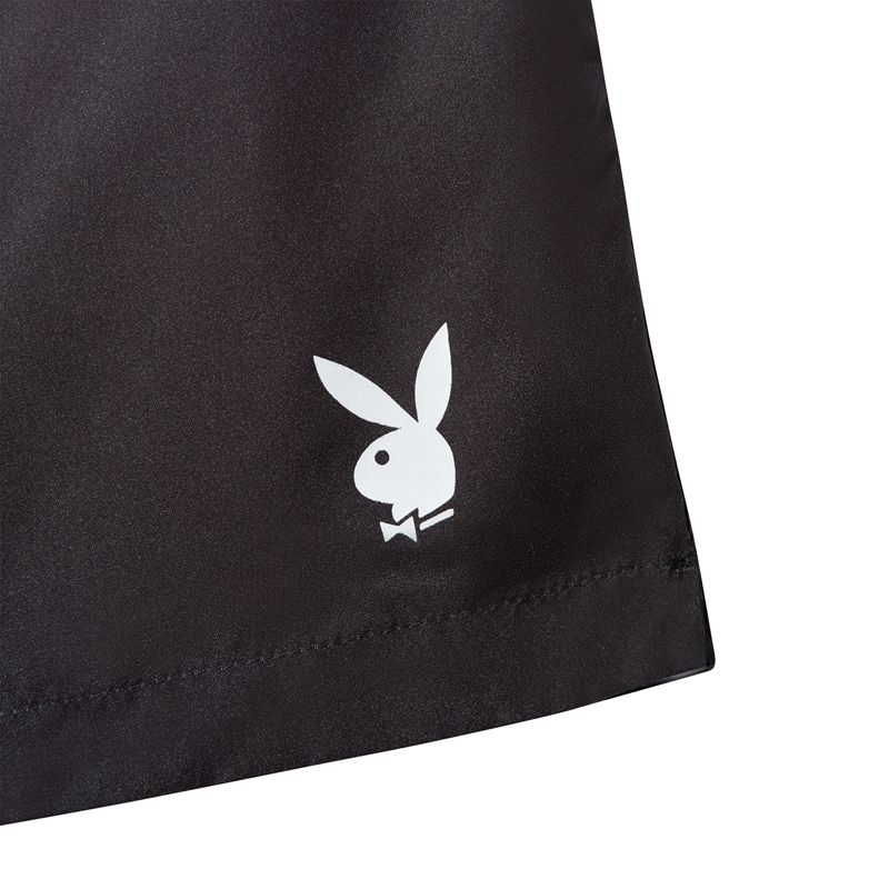 Trajes De Baño Playboy Ombre Trunks Hombre Negros Blancos | 8391-TMDAN