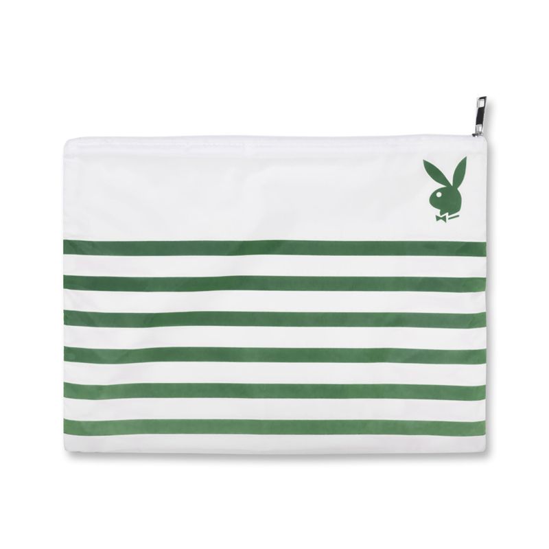 Trajes De Baño Playboy Striped Impermeables Beach Pouch Mujer Amarillos | 6759-ATQGX