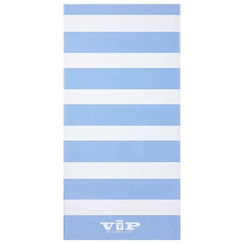 Trajes De Baño Playboy Vip Club Beach Towel Mujer Azules Claro Blancos | 8197-NKDRO