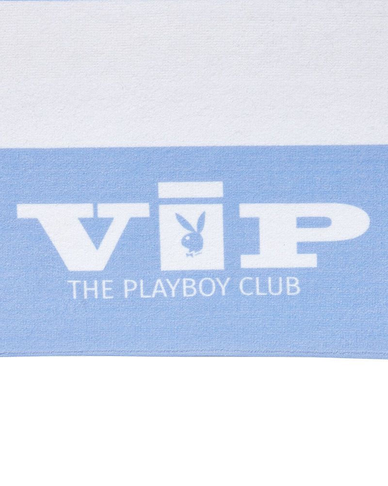 Trajes De Baño Playboy Vip Club Beach Towel Mujer Azules Claro Blancos | 8197-NKDRO