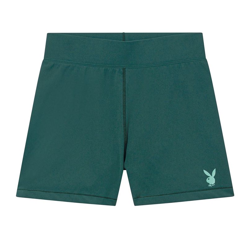 Bermudas Playboy Biking Mujer Verdes | 9647-UIDEH