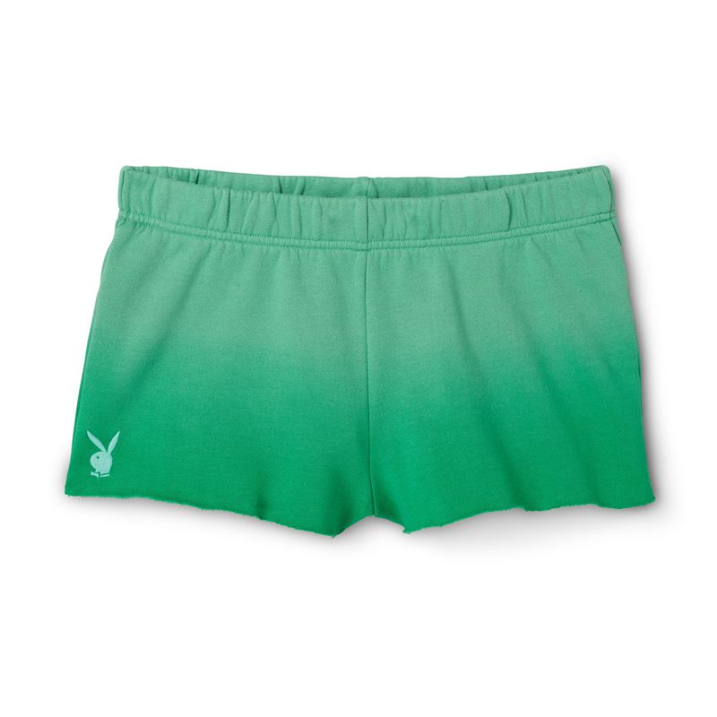 Bermudas Playboy Camp Mini Sweats Mujer Verdes | 4162-PMSBA