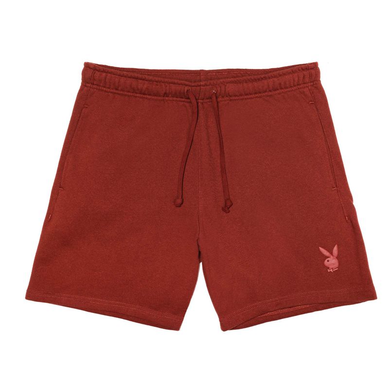 Bermudas Playboy Haus Sweats Hombre Marrom | 4326-EUMCH