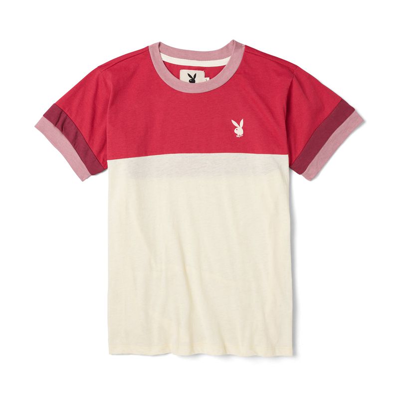 Camiseta Playboy Summer Of Love Tee Mujer Rojos Blancos | 7304-WOCYU