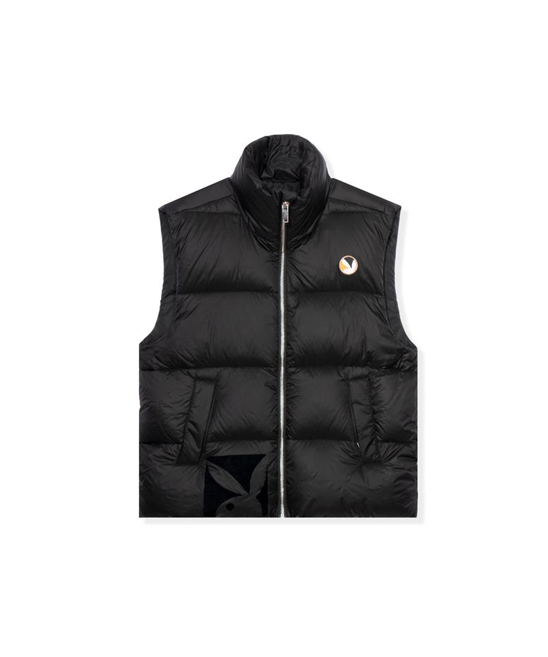 Chaquetas Playboy N950pb Puffer Vest Hombre Negros | 5468-PQVJT