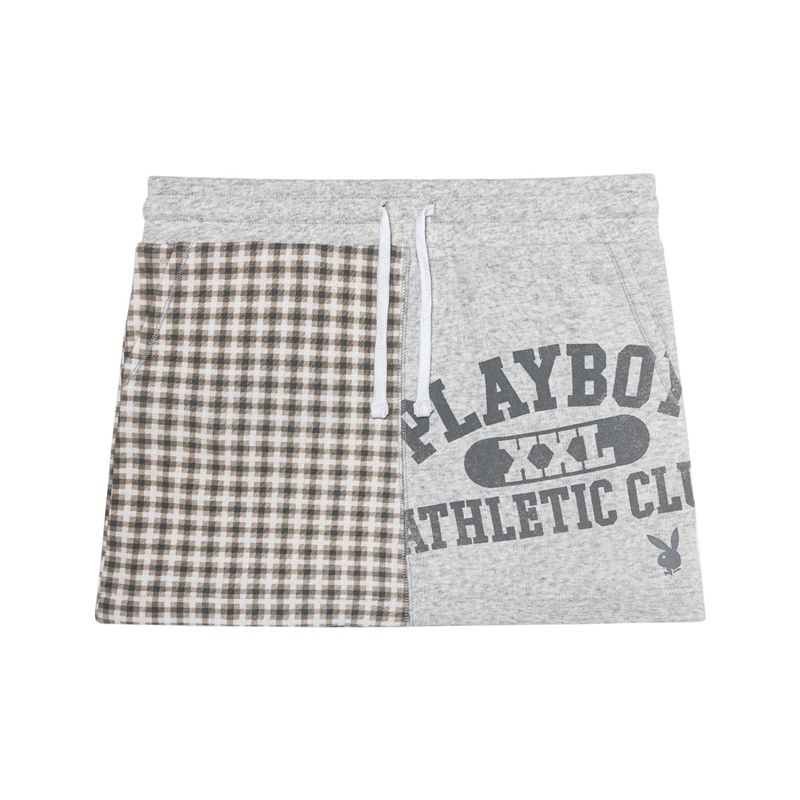 Falda Playboy Varsity Plaid Mini Mujer Grises | 4320-QJCST