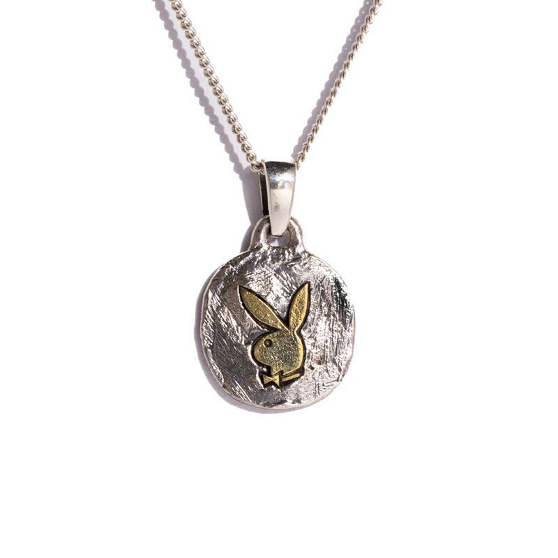 Joyería Playboy Rabbit Head Coin Pendant Necklace Hombre Metal | 3961-CNEXY