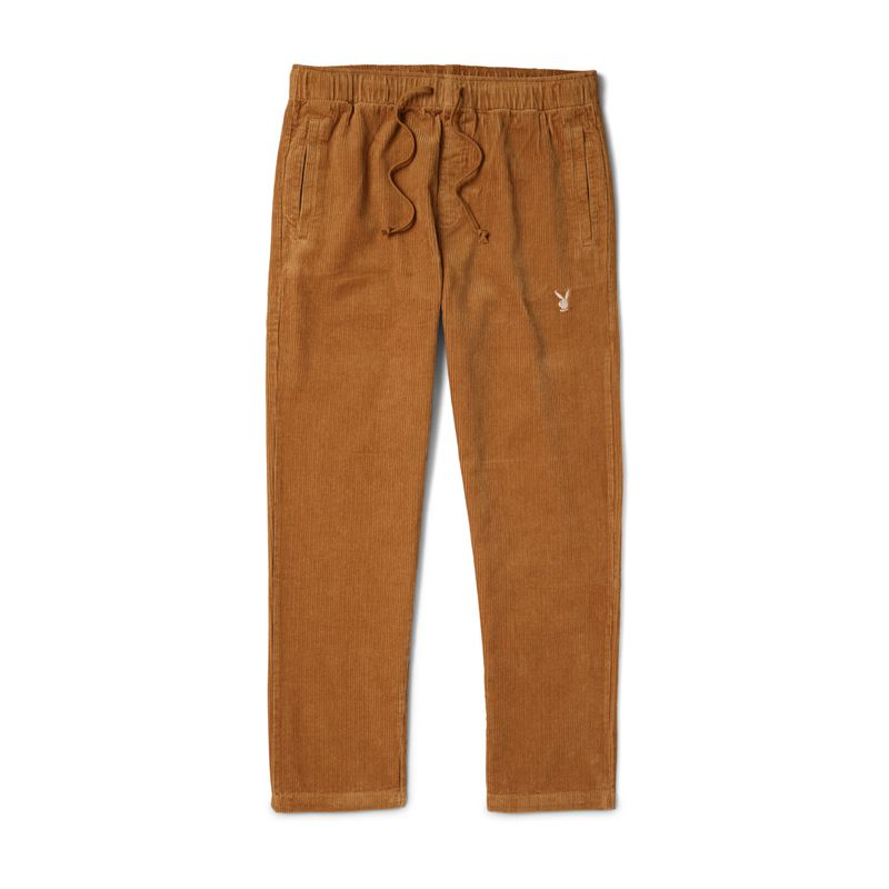 Pantalones Playboy Corduroys Hombre Marrom | 3510-HUNKP