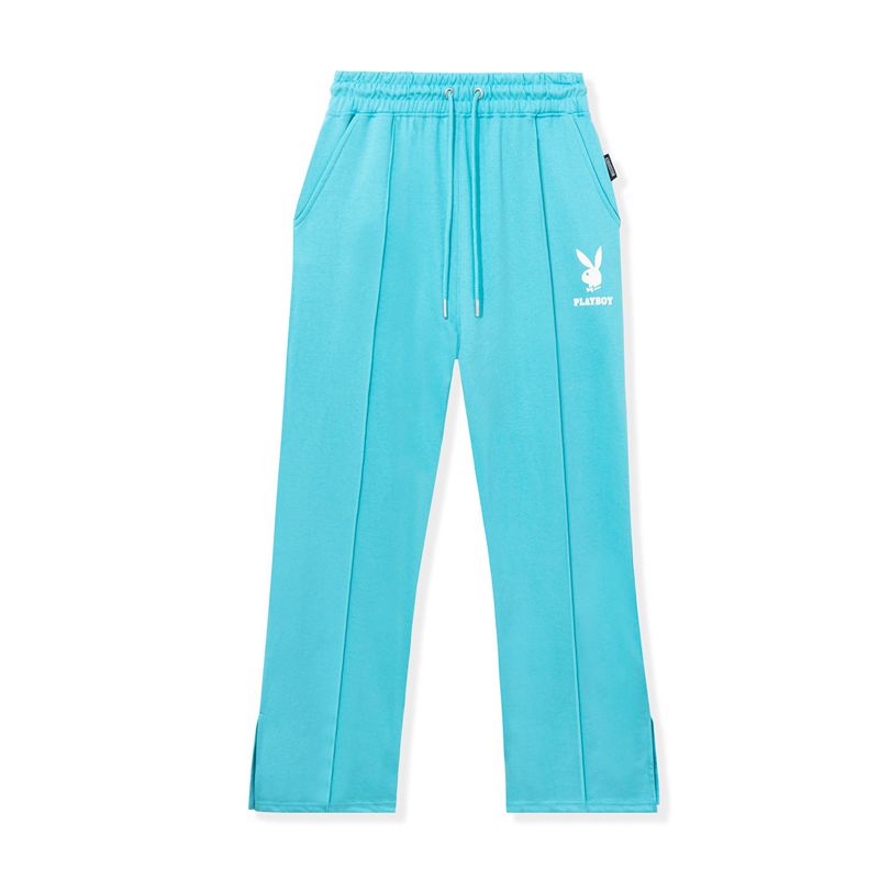 Pantalones Playboy Logo Sweats Mujer Azules Claro | 2750-NAKDY