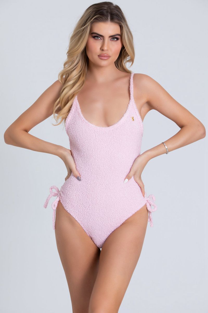 Ropa De Casa Playboy Side Tie Body Mujer Rosas | 8042-PCVLU