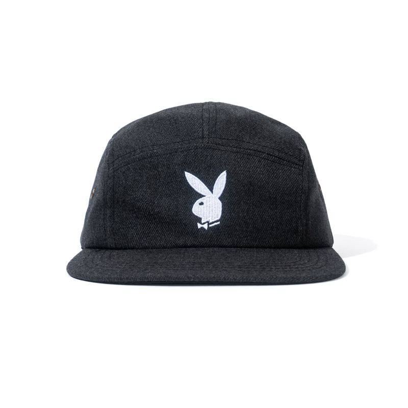 Sombreros Playboy American Twill Unstructured 5 Panel Hombre Grises | 3461-MYLSV