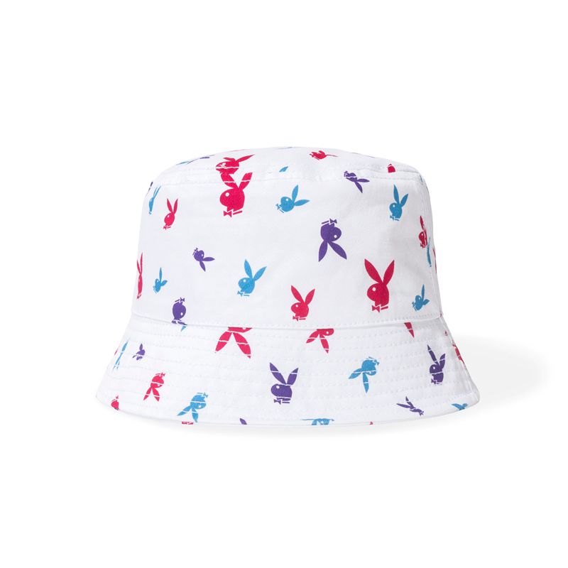 Sombreros Playboy Repeating Rabbit Head Colorful Bucket Mujer Multicolor | 5276-EOBZU