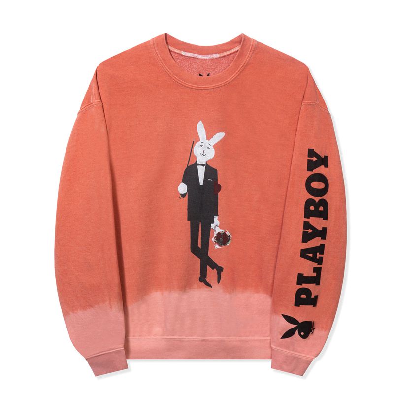 Sudadera Con Capucha Playboy Mr. Crewneck Hombre Naranjas | 0521-ZRXOP