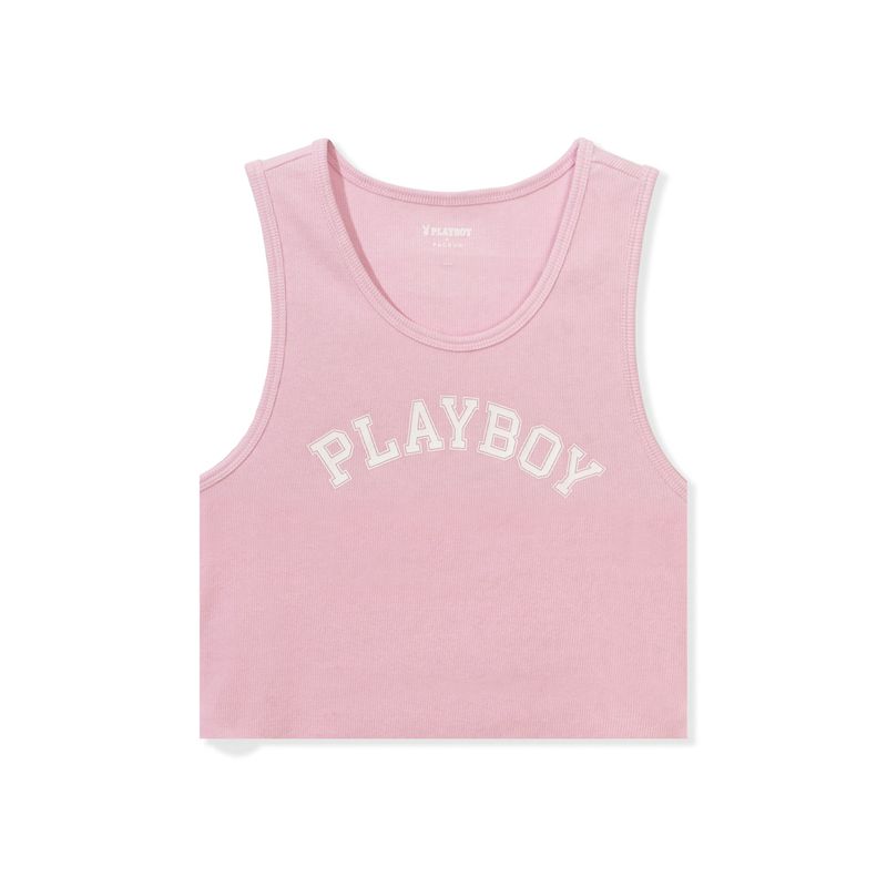 Tank Playboy Ribbed Mujer Morados | 0518-RXBFJ