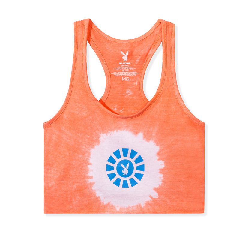 Tank Playboy Sunburst Graphic Mujer Naranjas | 0687-QZLNJ